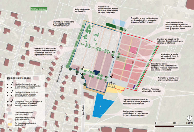 Les grandes orientations pour le cimetière de Dourdan dégagées à l’issue des ateliers de concertation menés avec les élus - Action menée en 2022-2024