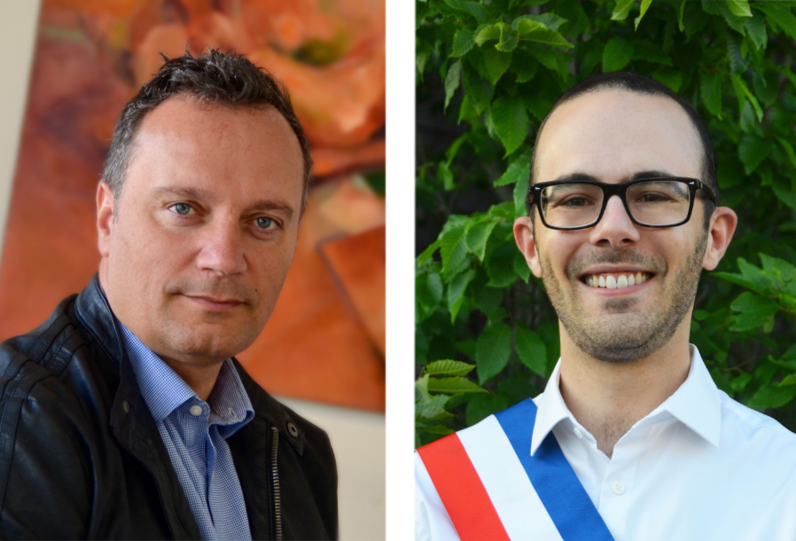 Francisque Vigouroux est maire d'Igny et Clément Moison, 2e adjoint, transition écologique et urbanisme.