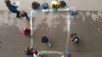 Atelier animé par le CAUE 91 pour les élèves de l’école primaire Sainte-Anne, à Juvisy-sur-Orge.