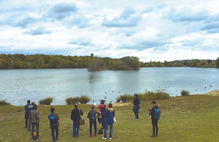 Parcours paysage et biodiversité organisé pour les Journées du Patrimoine, au lac Montalbot à Vigneux-sur-Seine - septembre 2019.