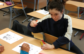 Action menée en 2020 par Cécile Besnard, architecte du CAUE de l'Essonne, au collège Rosa Luxemburg de Lisses