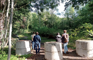 Visite à Brunoy du 29 septembre 2021, entrée vers l’ancien parking Talma, devenu une friche.