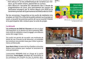 Viry-Chatillon - Lancement de la permanence architecturale du CAUE à Port-Aviation, lors des Journées européennes du Patrimoine.