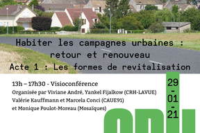 “Habiter les campagnes urbaines :  retour et renouveau” Acte 1 : Les formes de revitalisation. Séminaire du 29 janvier 2021 - pg1