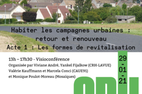 “Habiter les campagnes urbaines :  retour et renouveau” Acte 1 : Les formes de revitalisation. Séminaire du 29 janvier 2021 - pg1