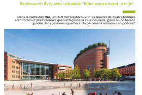Fiche action, Les Journées Nationales  de l’Architecture - Redécouvrir Évry avec la balade “Elles construisent la ville”. pg 1