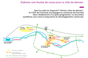 Fiche action, à Dourdan, élaborer une feuille de route pour la ville de demain. pg1