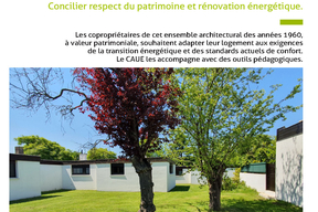 Fiche action, “Résidence Le Menhir à Boussy-Saint-Antoine, concilier respect du patrimoine et rénovation énergétique”. pg1