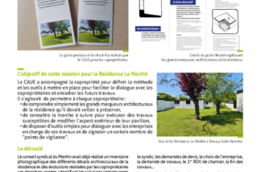 Fiche action, “Résidence Le Menhir à Boussy-Saint-Antoine, concilier respect du patrimoine et rénovation énergétique”. pg2