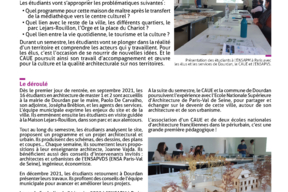 A Dourdan, des étudiants en architecture imaginent le futur aménagement de la maison Lejars-Rouillon et ses alentours. pg2