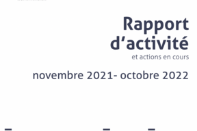 Rapport d'activité et actions en cours de  novembre 2021- octobre 2022 - pg01