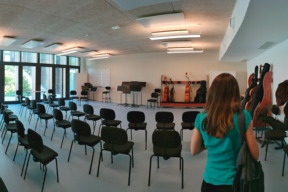 Palaiseau – Conservatoire à Rayonnement Intercommunal – Communauté d’Agglomération Paris Saclay/Deshoulières Jeanneau architectes – juin 2023 – Studio de musique, RDC bas