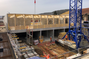 Palaiseau – Conservatoire à Rayonnement Intercommunal – Communauté d’Agglomération Paris Saclay/Deshoulières Jeanneau architectes – photo du chantier