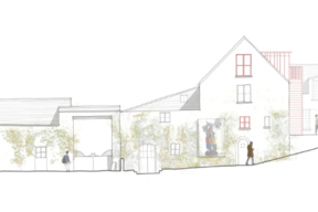 Le Moulin de Vauboyen à Bièvres - Elevation sur rue du projet