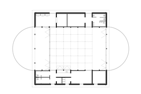 La Norville – Salle municipale Rosa Bonheur  – Ville de la Norville / Figures + Depeyre - Morand architectes –  Plan