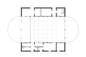 La Norville – Salle municipale Rosa Bonheur  – Ville de la Norville / Figures + Depeyre - Morand architectes –  Plan