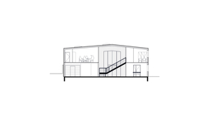 Crosne – Maison des Jeunes et des Associations – Ville de Crosne / Lemoal & Lemoal architectes – Coupe projet