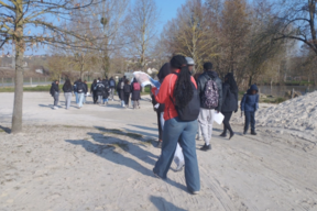 La balade architecturale créée par les élèves débute du collège  pour arriver à la médiathèque, en passant par le parc | 2025