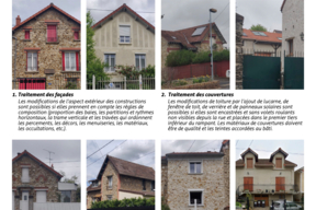 Fiche pratique réalisée par le CAUE 91 pour aider les services et les pétitionnaires à décrypter les spécificités architecturales du quartier du Perray.