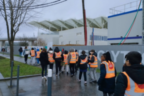 Les élèves de l’école Tailhan (Palaiseau)  découvrent la nouvelle gare Polytechnique.