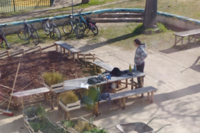 Au printemps 2026, un chantier de plantation participatif est venu compléter les nouveaux massifs fraichement dessinés
