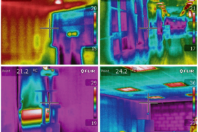 Avec une caméra thermique, nous observons les déperditions de chaleur un jour d'hiver.