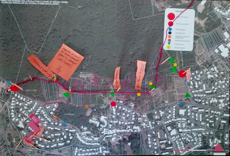 Ce plateau de jeu a été réalisé par le CAUE 91 pour aider la commune à préfigurer le projet de reprise agricole, grâce à l’approche par le paysage | Action menée en 2023-2024